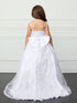Girls Sweetheart Neckline & Maria Embroidery Communion Dress 7-18